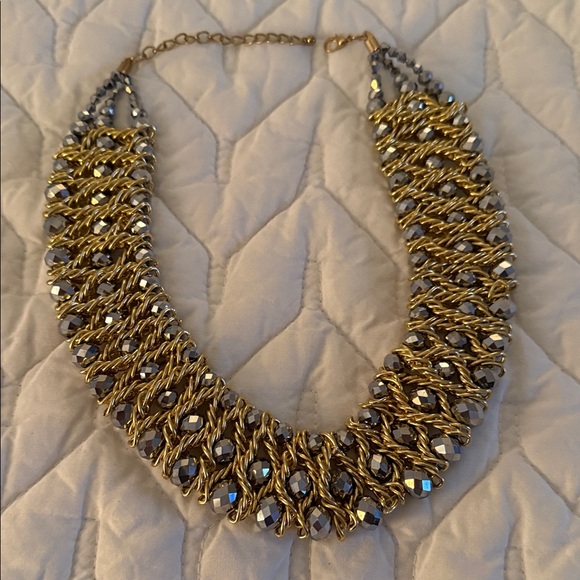 Jewelry - Elegant Gold and Silver Statement Necklace